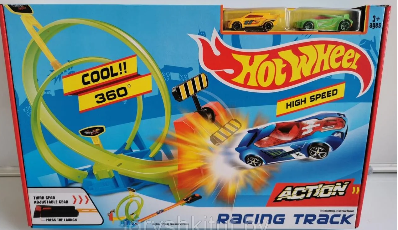 Трек Хот Вилс (Hot Wheels) кольцо с трамплином аналог   Хот Вилс,2  машинки , SS300689/927 м