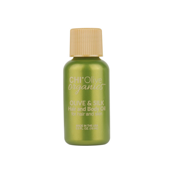 CHI OLIVE ORGANICS Оливковое масло для волос и тела на основе шелка (несмываемая сыворотка), 15 мл
