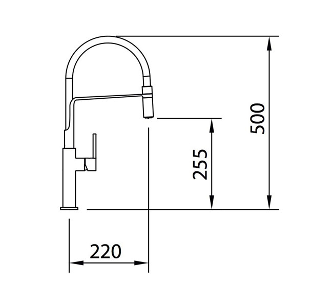 Смеситель для кухонной мойки Clever Chef slim, цвет черный 60146 - фото 7 - id-p150221858