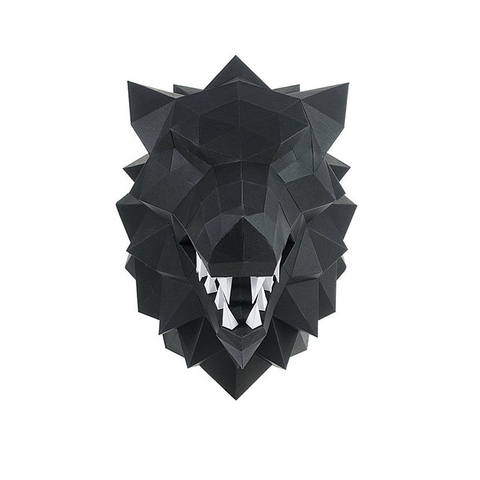 Лютоволк (черный). 3D конструктор - оригами из картона - фото 3 - id-p150224021