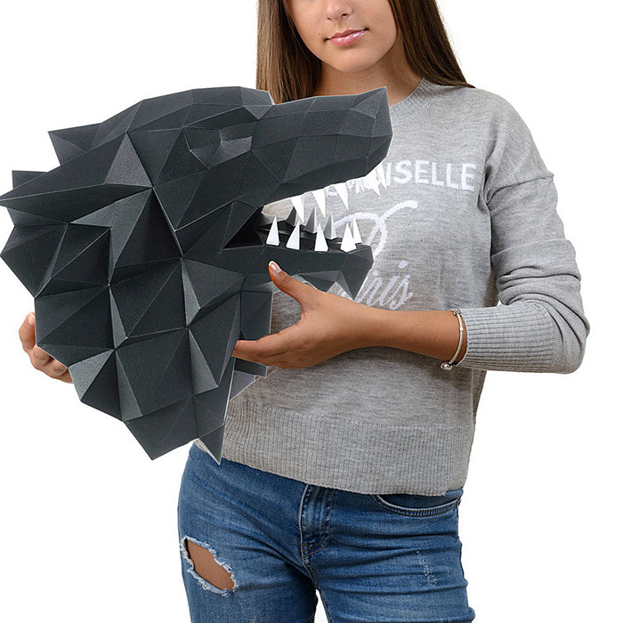 Лютоволк (черный). 3D конструктор - оригами из картона - фото 4 - id-p150224021