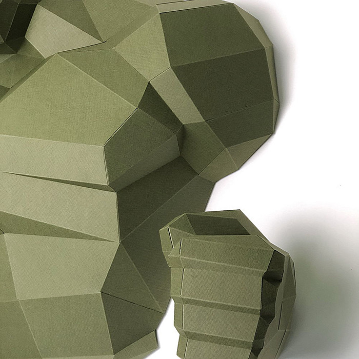 Халк (зелёный). 3D конструктор - оригами из картона - фото 3 - id-p150224023