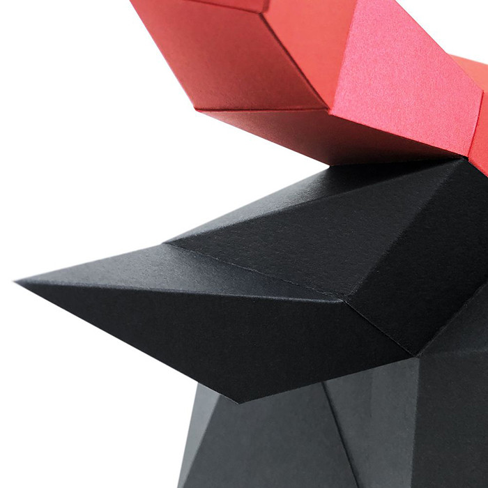 Бык Алёша (черный). 3D конструктор - оригами из картона - фото 5 - id-p150224025