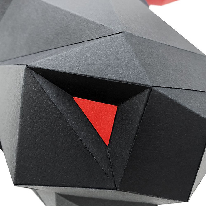 Бык Алёша (черный). 3D конструктор - оригами из картона - фото 6 - id-p150224025