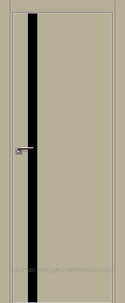 Дверь межкомнатная 6E черный лак 800*2000 Шеллгрей матовая с 4-х сторон зпп Eclipse зпз 190
