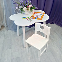 Детский комплект мебели столик облако круглые ножки и стульчик бетмен деревянный для детей. (Столешница 70*50