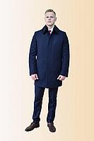 Мужское осеннее драповое синее деловое большого размера пальто DOMINION 1875D 8C128-P49 188 темно-синий 50р.