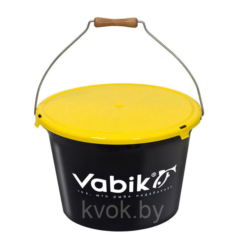 Ведро для прикормки Vabik PRO с крышкой 13 л