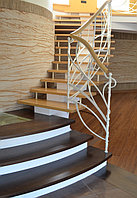 Изготовление лестницы из массива ясеня на второй этаж 1
