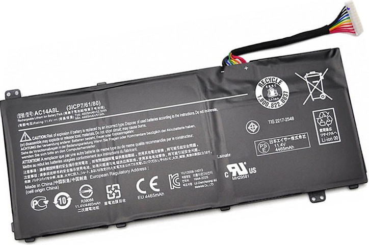 Аккумулятор (батарея) для ноутбука Acer E5-721 (AC14A8L) 11.4V 4600mAh