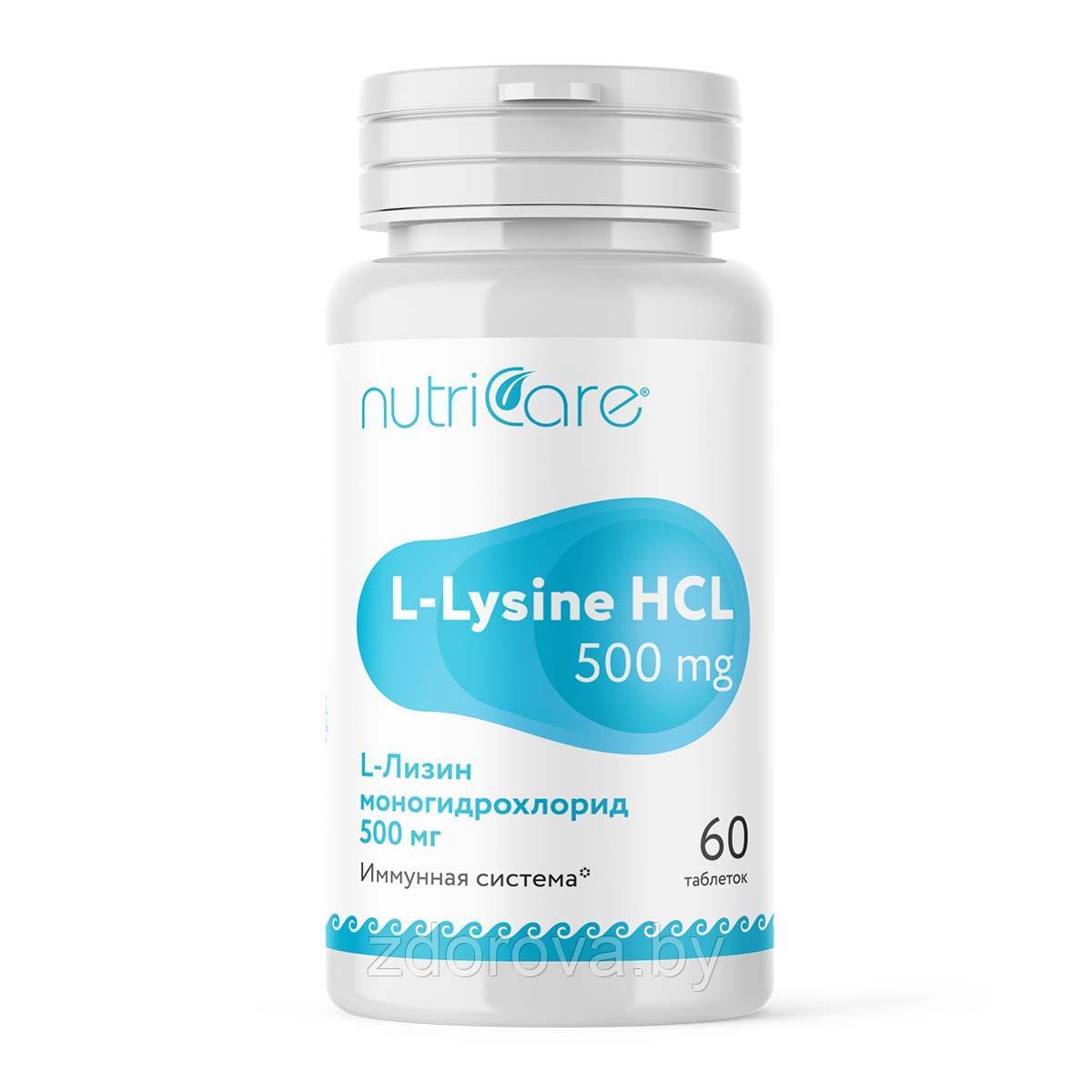 L-Лизин 500 мг, 60 таб. (Способствует увеличению объёма мышц, мышечная сила и выносливость) - фото 1 - id-p150258015