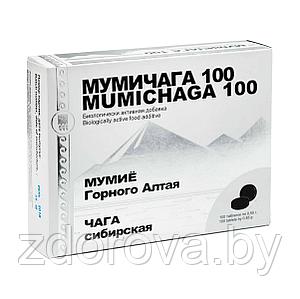 Мумичага 100, 100 таб. (Мумие горного Алтая. Укрепляет иммунитет)