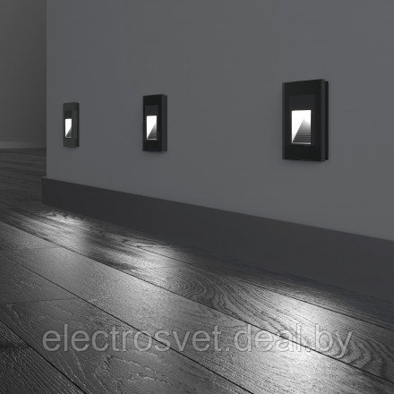 Встраиваемая LED подсветка (белый) WL01-BL-02-LED Черный - фото 3 - id-p150260977