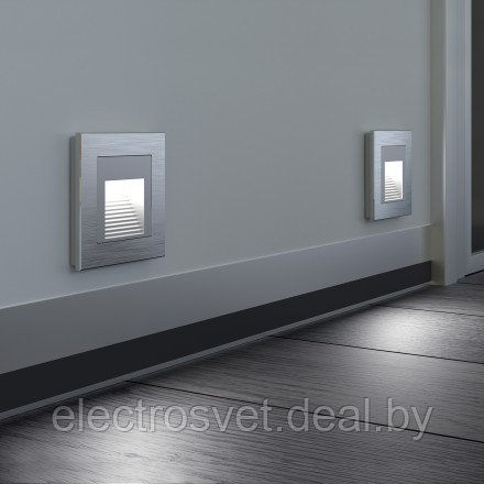 Встраиваемая LED подсветка (белый) WL01-BL-02-LED Серебрянный - фото 5 - id-p150260978