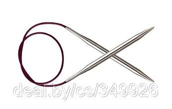 10351 Knit Pro Спицы круговые Nova Metal 3,5мм/40см, никелированная латунь, серебристый