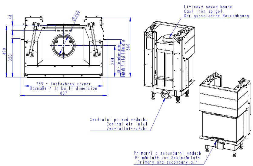 Romotop Heat С 3g L 65.52.31.21 каминная топка - фото 4 - id-p67413520