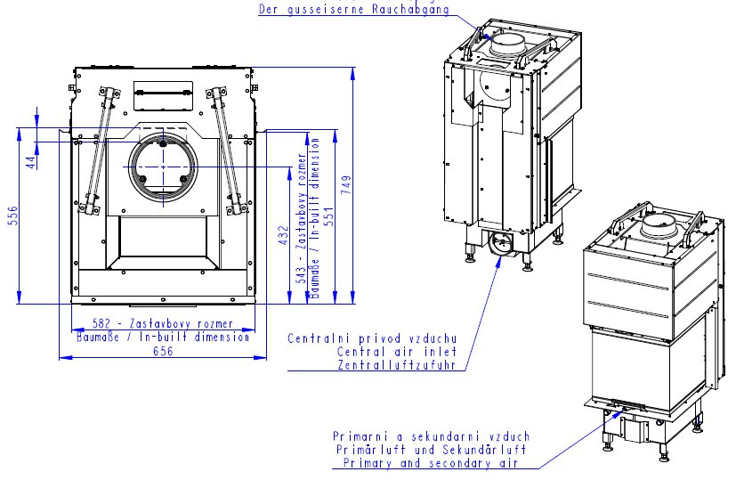 Romotop HEAT U 3g L 50.52.50.21 каминная топка - фото 3 - id-p101646079