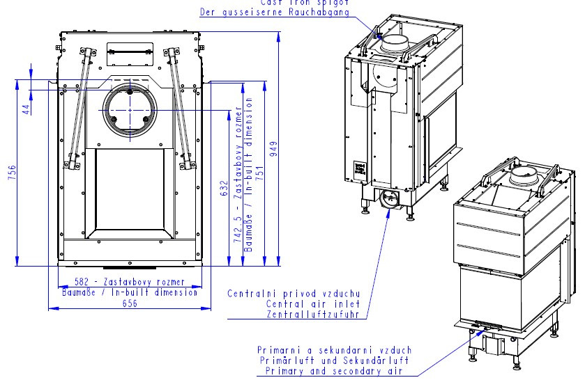 Romotop HEAT U 3g L 50.52.70.21 каминная топка топка - фото 8 - id-p88018370