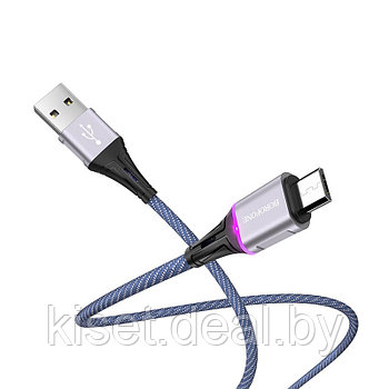 Кабель BOROFONE BU25 Micro-USB 2.4A 1.2m. синий