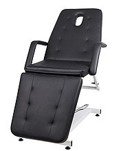 Кресло Комфорт Гидравлика косметологическое с подлокотниками в обивке черного цвета. На заказ