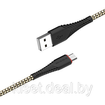 Кабель BOROFONE BX25 Micro-USB 2.1A 1m. черный