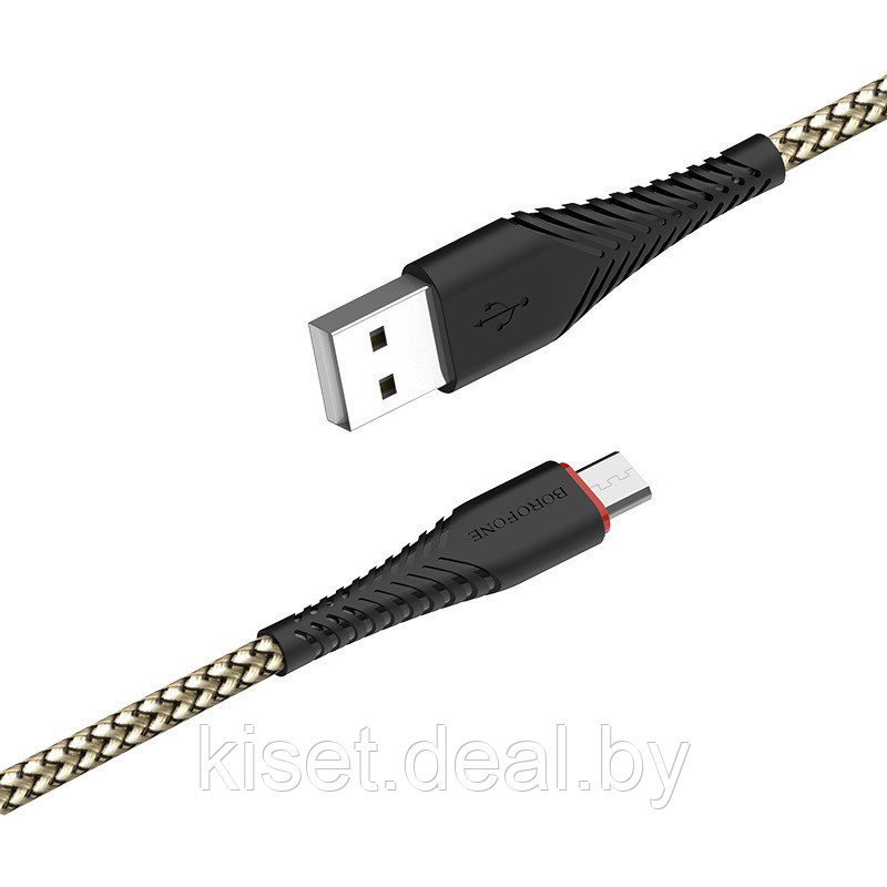 Кабель BOROFONE BX25 Micro-USB 2.1A 1m. черный - фото 1 - id-p150296699