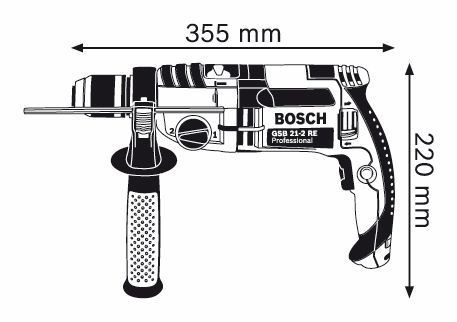 Ударная дрель GSB 21-2 RE Professional - фото 2 - id-p12947538