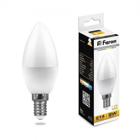 Лампа светодиодная Feron LB-570 Свеча E14 9W 2700K 25798 - фото 1 - id-p150364449
