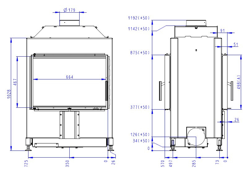 Romotop Heat T 3g 70.50.01 каминная топка - фото 2 - id-p67413546