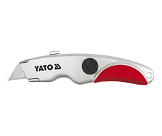 Нож с выдвижным трапецевидным лезвием 61х33х0,5мм (3 лезв.) SK5 "Yato" YT-7520