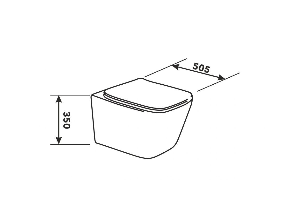 Унитаз подвесной керамический с сиденьем Soft close, безободковая чаша - фото 3 - id-p150390522