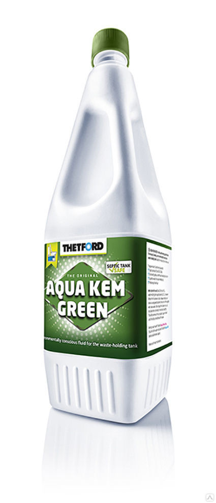 Жидкость (концентрат) Thetford Aqua Kem Green 1,5 л (бактерии для нижнего бака биотуалета) - фото 1 - id-p150399466
