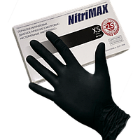 Перчатки нитриловые черные NITRIMAX одноразовые S XS M L (100 штук) РАБОТАЕМ БЕЗ НДС!