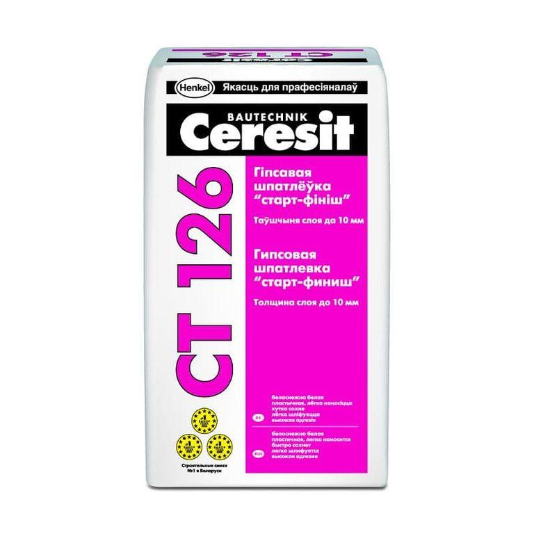 Шпатлевка гипсовая Ceresit CT 126 белая, 20кг - фото 1 - id-p150403863