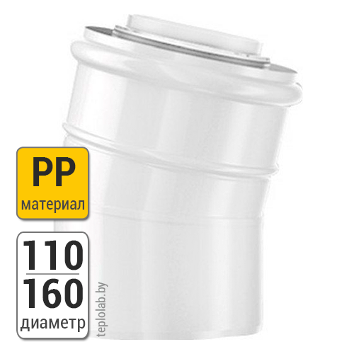 Колено Buderus DN110/160 PP, 15°