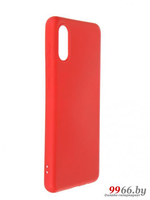 Чехол DF для Samsung Galaxy A02 с микрофиброй Silicone Red sOriginal-27 - фото 1 - id-p148912813