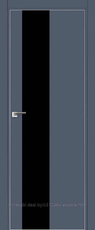 Дверь межкомнатная 5E черный лак 800*2000 Антрацит матовая с 4-х сторон Eclipse 190