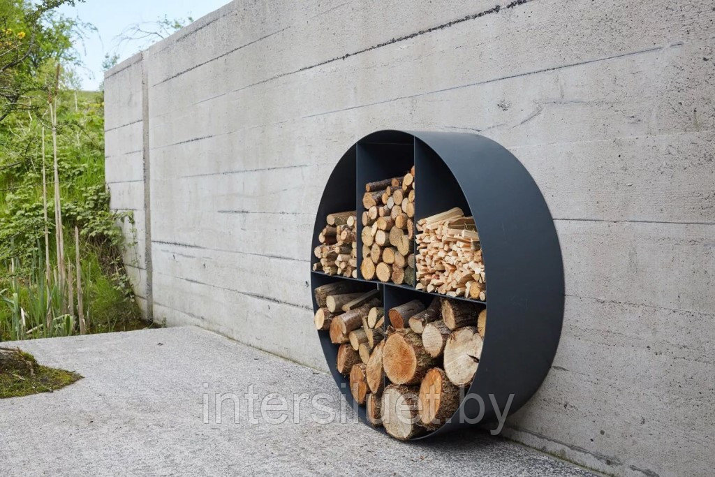 Круглая стойка для складирования и хранения дров (Дровница из листа круглая) Ф950х250мм