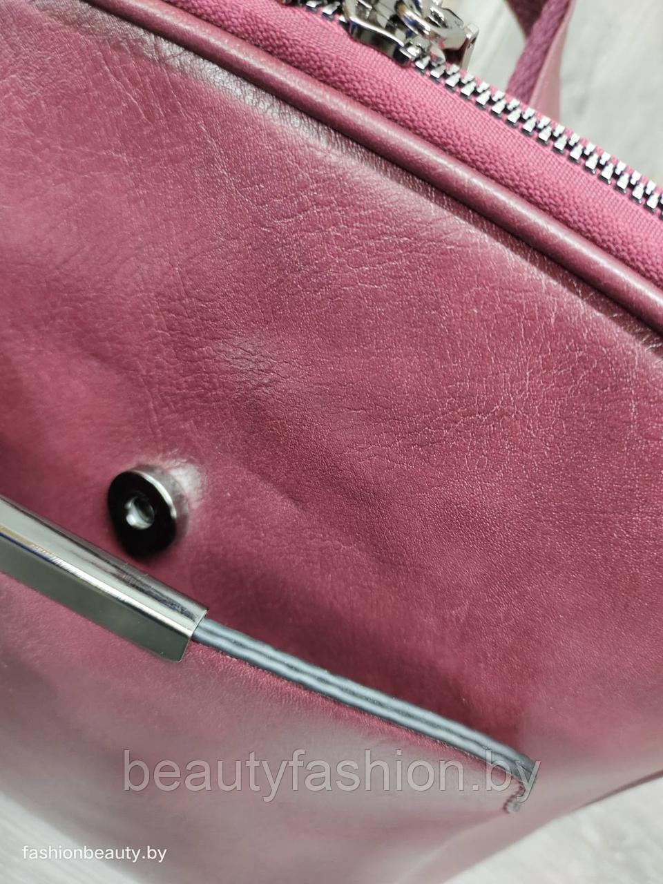 Рюкзак женский модель 350 (вишневый) - фото 2 - id-p150437507