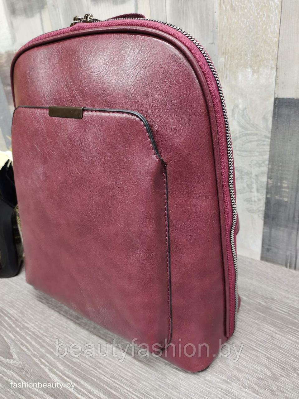 Рюкзак женский модель 350 (вишневый) - фото 4 - id-p150437507