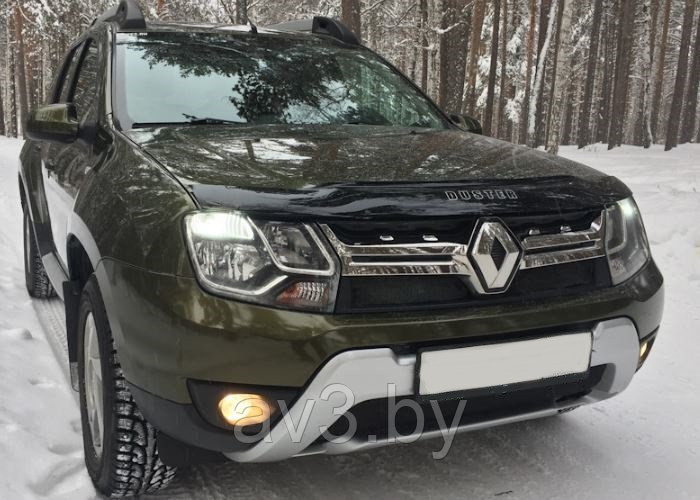 Дефлектор капота Renault Duster 2010-2021 [RL22] / Рено Дастер (VT52) - фото 2 - id-p90440290