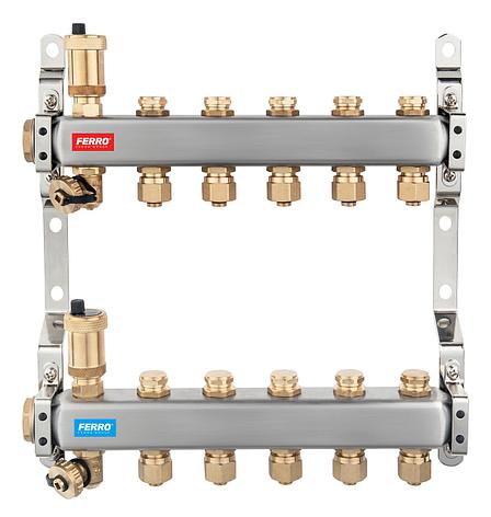 Распределитель для отопления на 6 выхода FERRO (SN-RO), фото 2