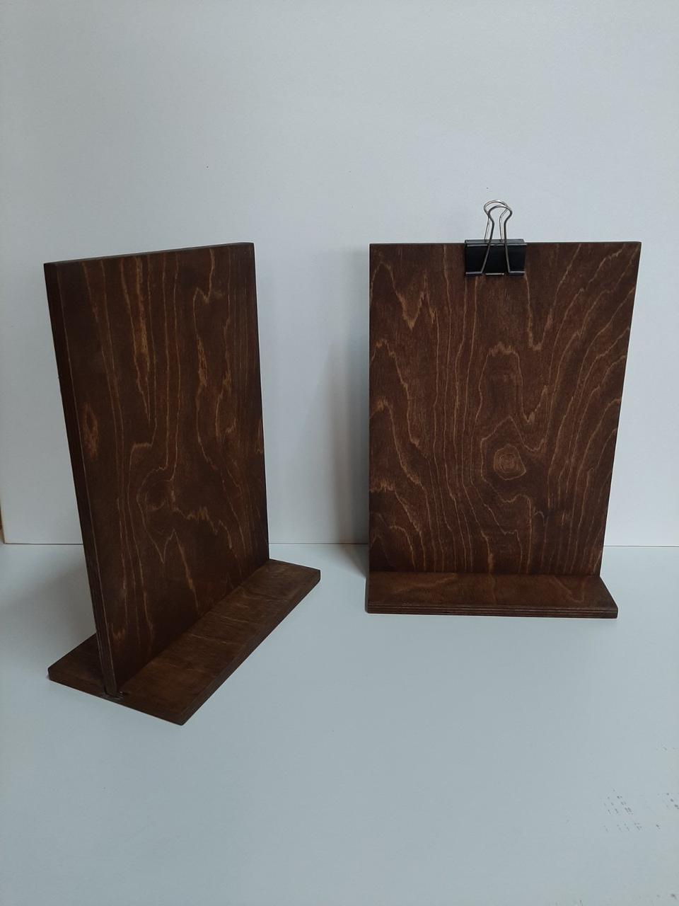 Менюхолдер деревянный формат А5 с тонировкой №4