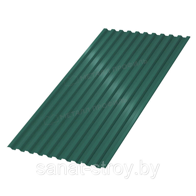 Профилированный лист С-21x1000-A (PURMAN-20-6005-0,5) RAL 6005 Зеленый мох