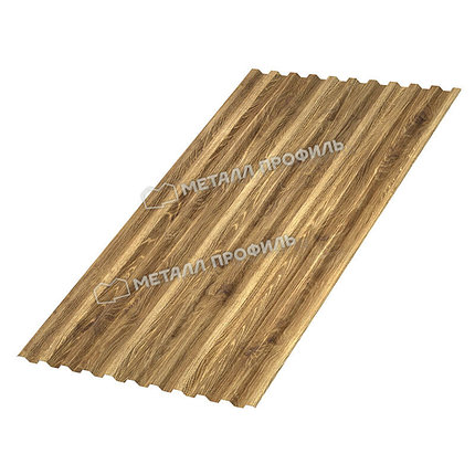 Профилированный лист С-21x1000-A (ECOSTEEL_T-01-ЗолотойДуб-0,5) Золотой Дуб, фото 2