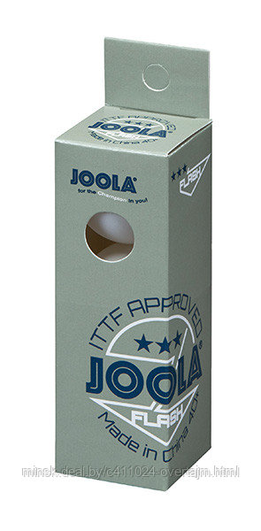 Мяч для настольного тенниса JOOLA FLASH 40+ WHITE уп.3 шт. арт. 40042 - фото 1 - id-p150462782