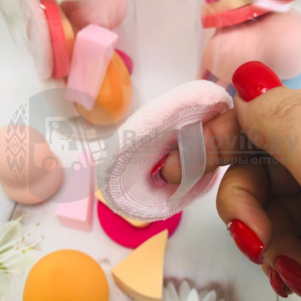 Многофункциональный набор спонжей для макияжа в пластиковом боксе (цвет Микс), 9 штук. - фото 3 - id-p150465551