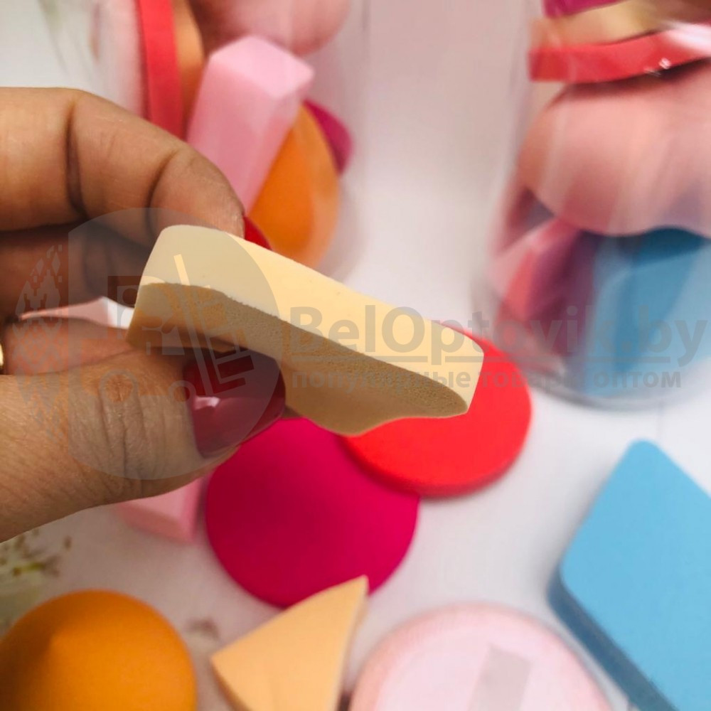 Многофункциональный набор спонжей для макияжа в пластиковом боксе (цвет Микс), 9 штук. - фото 5 - id-p150465890
