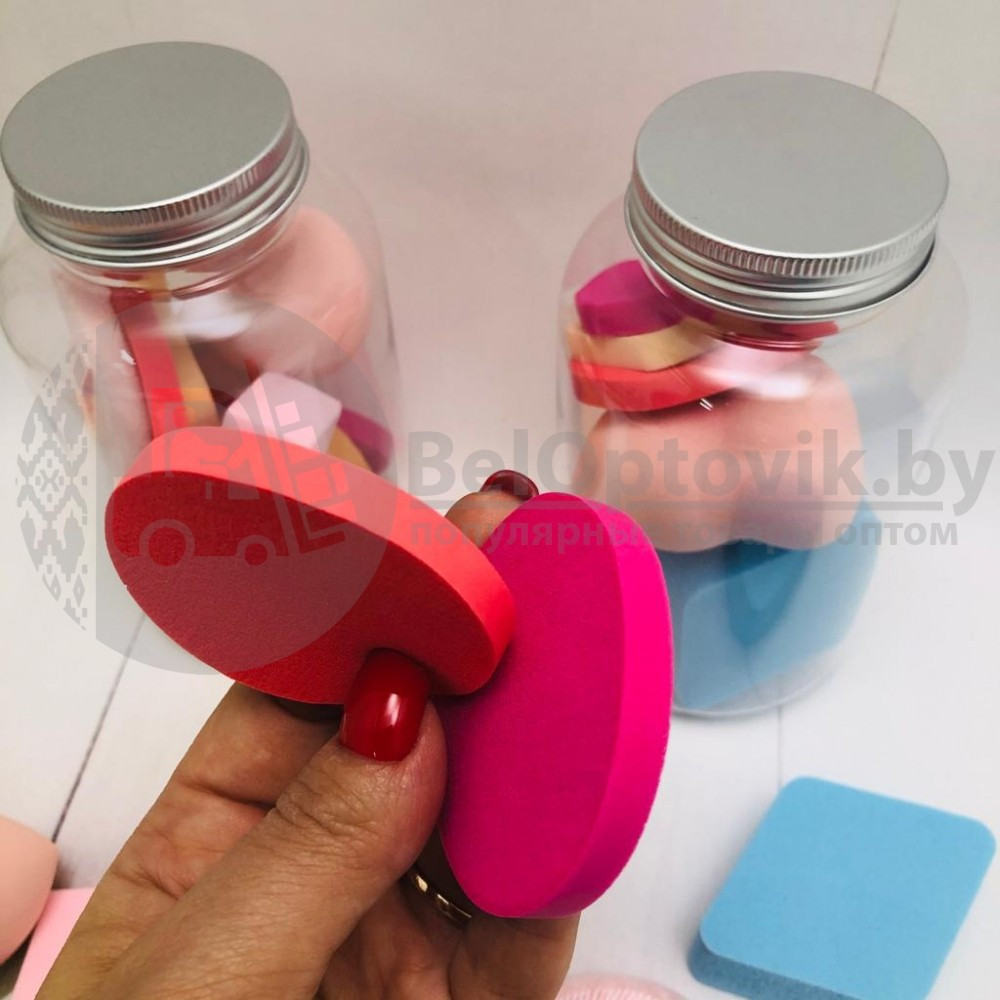 Многофункциональный набор спонжей для макияжа в пластиковом боксе (цвет Микс), 9 штук. - фото 9 - id-p150465890