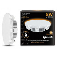 Светодиодная лампа Gauss Led таблетка GX53 8Вт 3000К